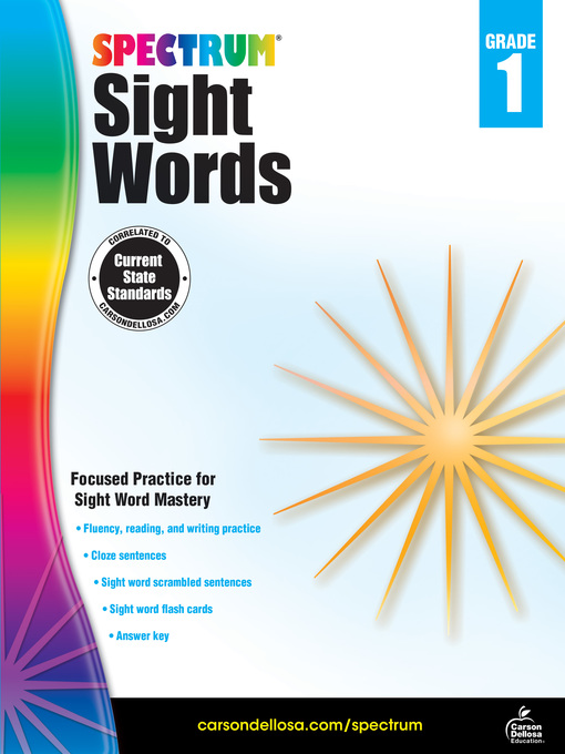 Cover image for Spectrum Sight Words, Grade 1